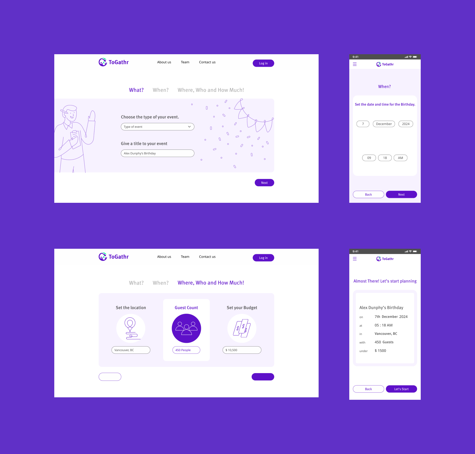 ToGathr Event Creation